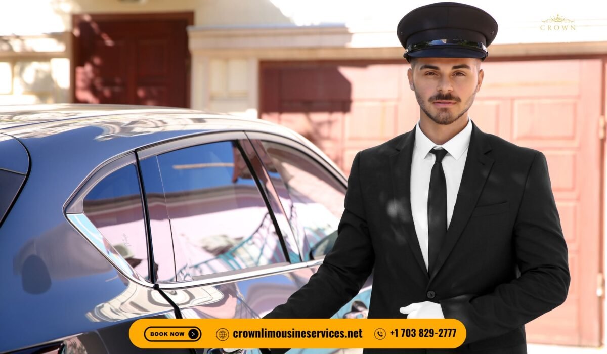 Chauffeur in uniform opening a luxury car door versus casual personal driver in a regular vehicle